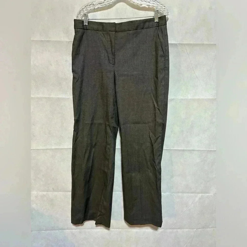 Talbots Women’s Pants Size 10 Wide Leg Trousers Career Slacks Black Stitching